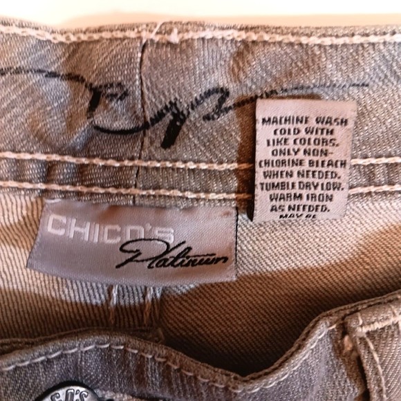 Chico's Jeans Womens 1 Gray Platinum Series Bootcut Medium Wash Denim 32x30 - Picture 10 of 12